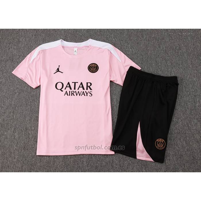 Chandal del Paris Saint-Germain Jordan Manga Corta 2024-2025 Rosa - Pantalon Corto